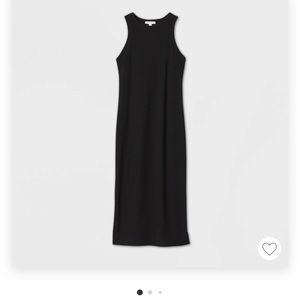 Sleeveless Racerback Rib-knit Midi Dress